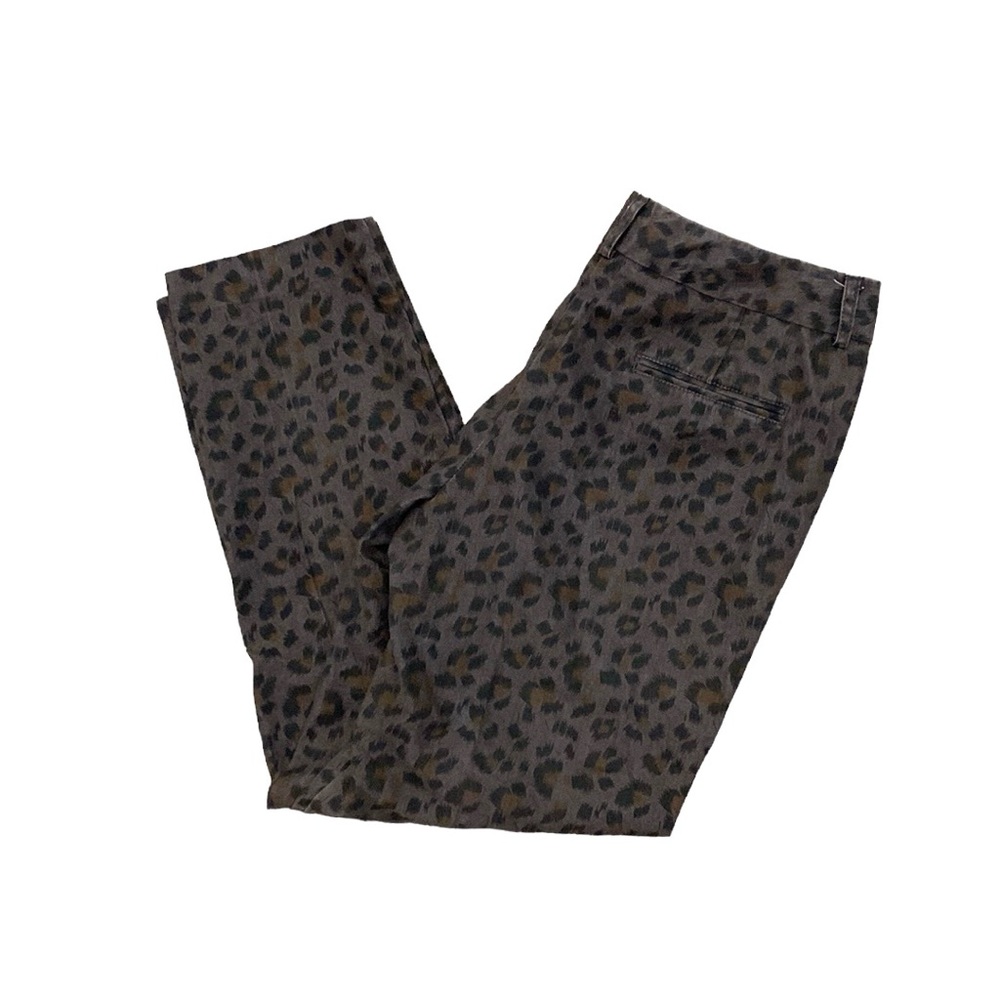 Animal Print Cropped Business Casual Pants 8